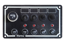 Панель выключателей ТMC 4 тумблера, прикуриватель, черная (10247861)